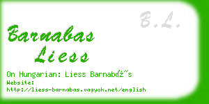 barnabas liess business card